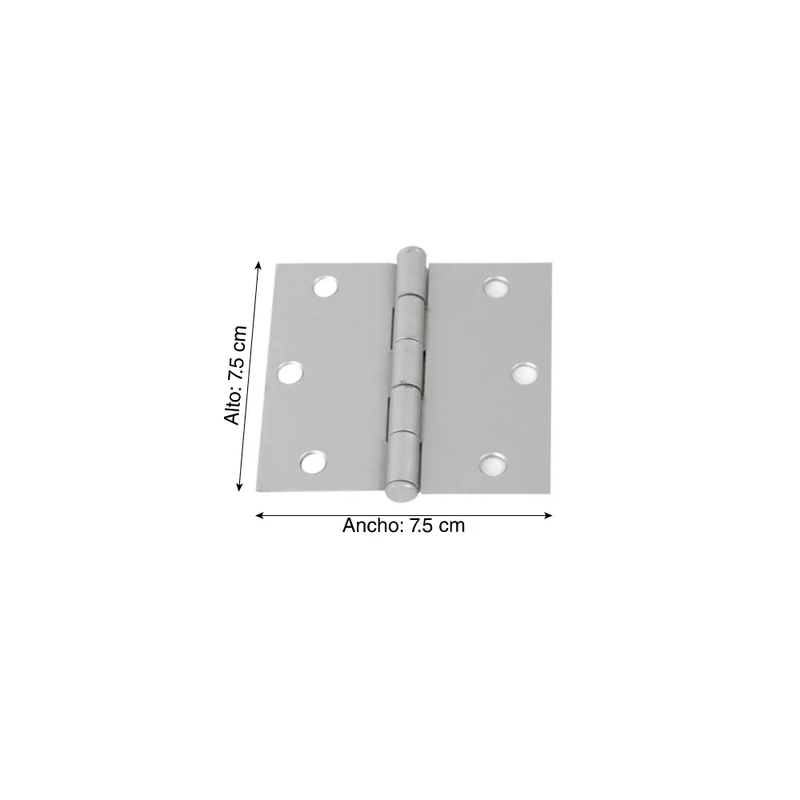 Bisagra capuchina aluminizada 3" x 3" Glami x Unidad