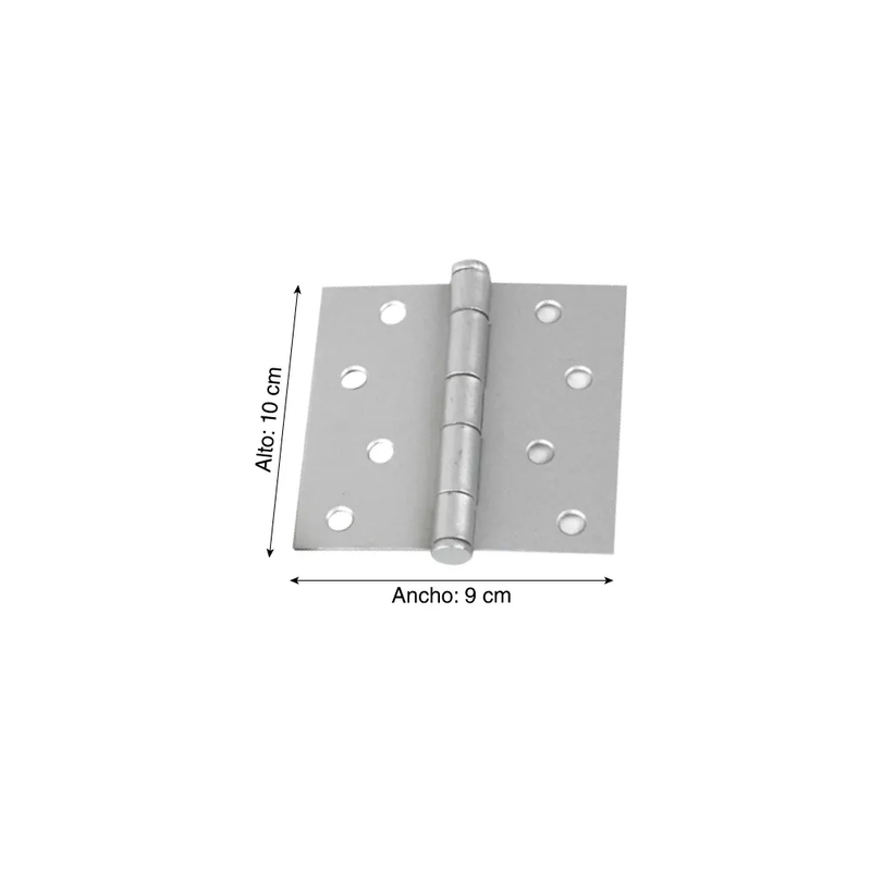 Bisagra capuchina aluminizada 4" x 3" Glami x Unidad