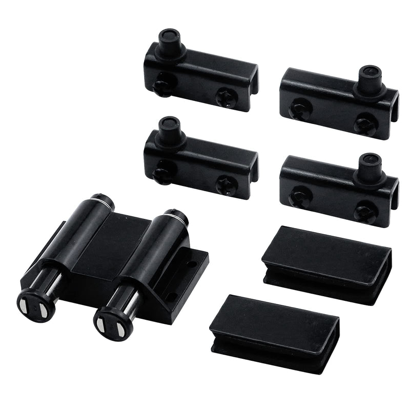Bisagra para vidrio push doble 2 puerta