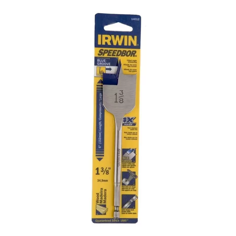 Broca paleta para madera 1-3/8" Irwin