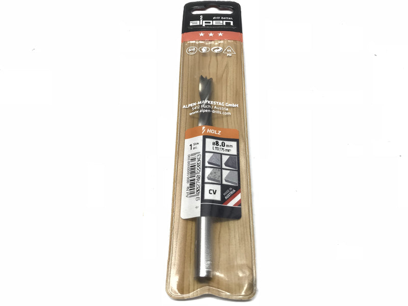 Broca para madera 8 mm Alpen