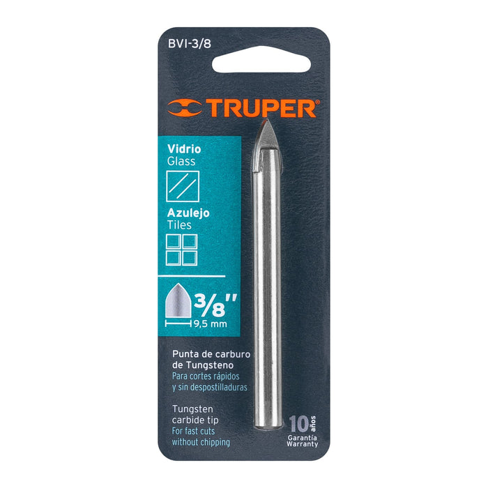 Broca para vidrio y mayolica 3/8" Truper