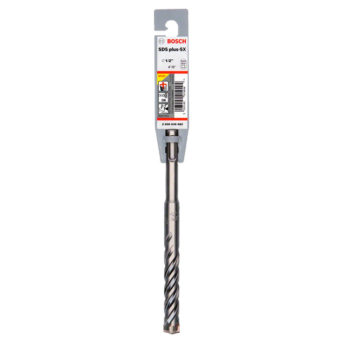 Broca Para Martillo Perforador Bosch SDS Plus-5X - Diámetro 30 Mm, Longitud 400 Mm, Para Hormigón Armado, Mayor Durabilidad