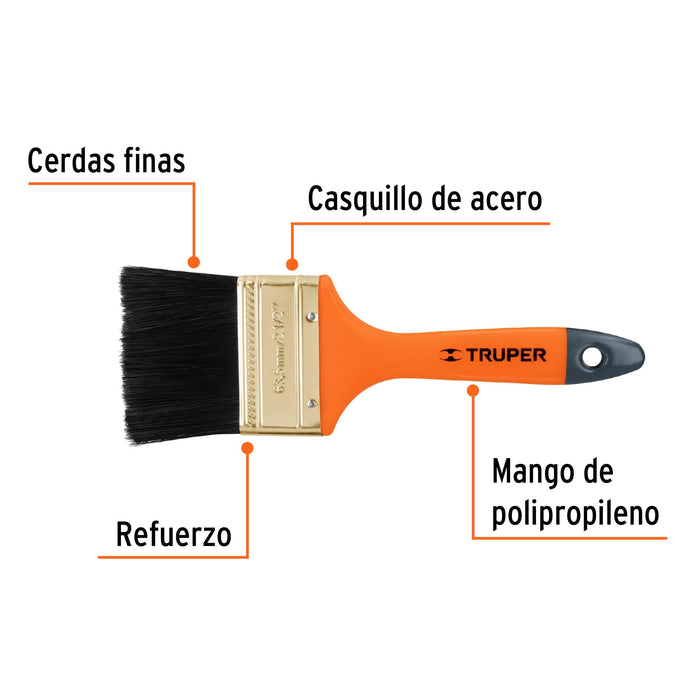 Brocha de pintura 2-1/2 Truper - 2