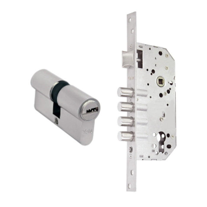 Cerradura de embutir de 2 golpes y 4 pines Yale 