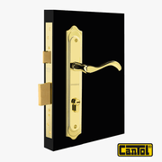 Cerradura de embutir clasico dorado derecha Cantol