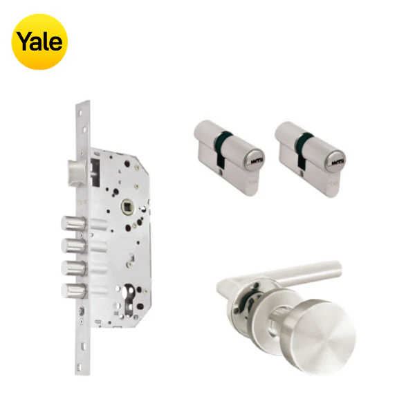 Cerradura de embutir principal para puerta de madera milan yale