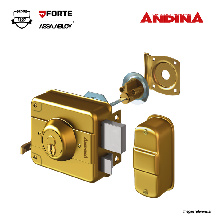Cerradura de sobreponer clasica 226 Andina