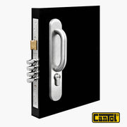 Cerradura embutida 3 golpes manija ovalada izquierda Cantol