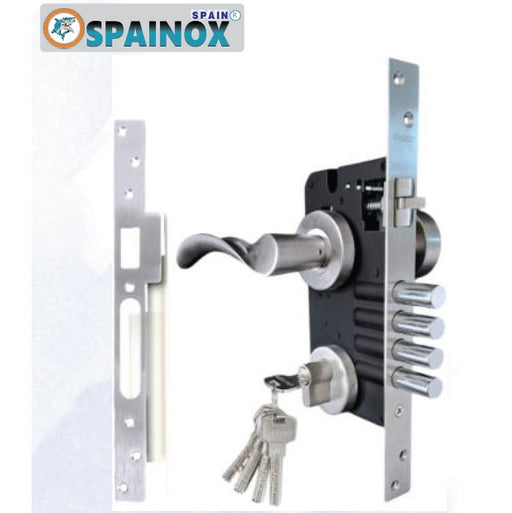 Cerradura embutida 3 golpes manija nicol Spainox