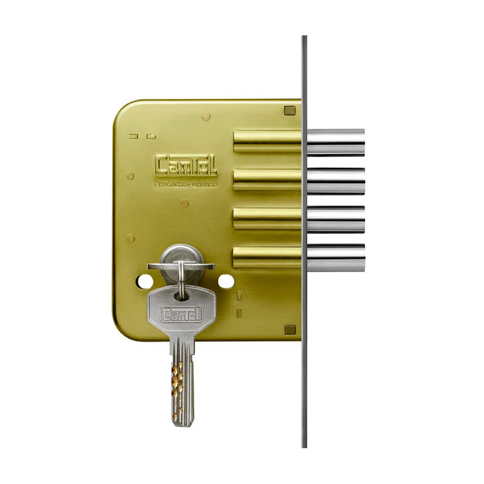 Cerradura empotrada de seguridad 3 golpes y 4 pines Cantol