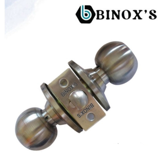 Cerradura pomo dormitorio acero Binoxs