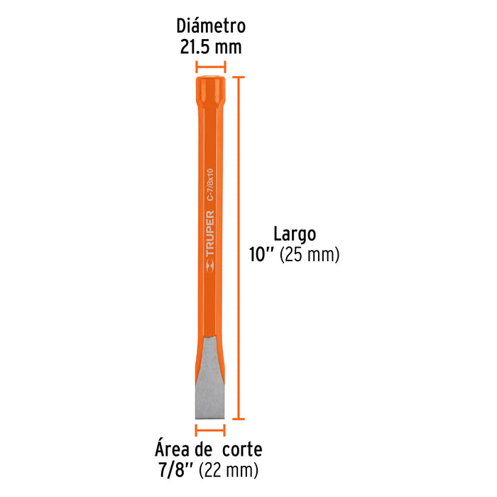 Cincel plano 7/8"x10" Truper-1