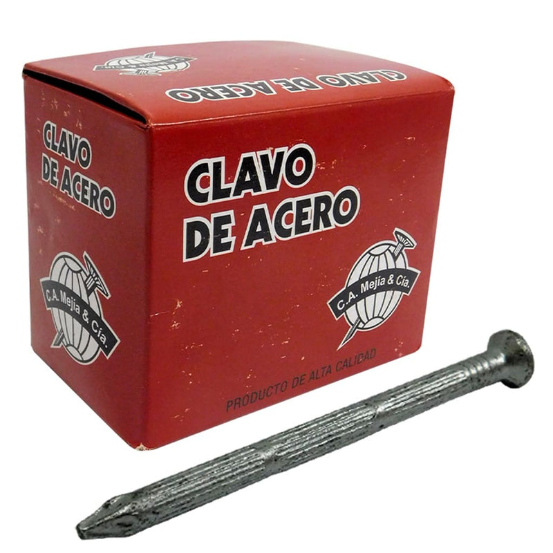 Clavo de acero para concreto estriado 3.5x50mm x Caja de 500 grs