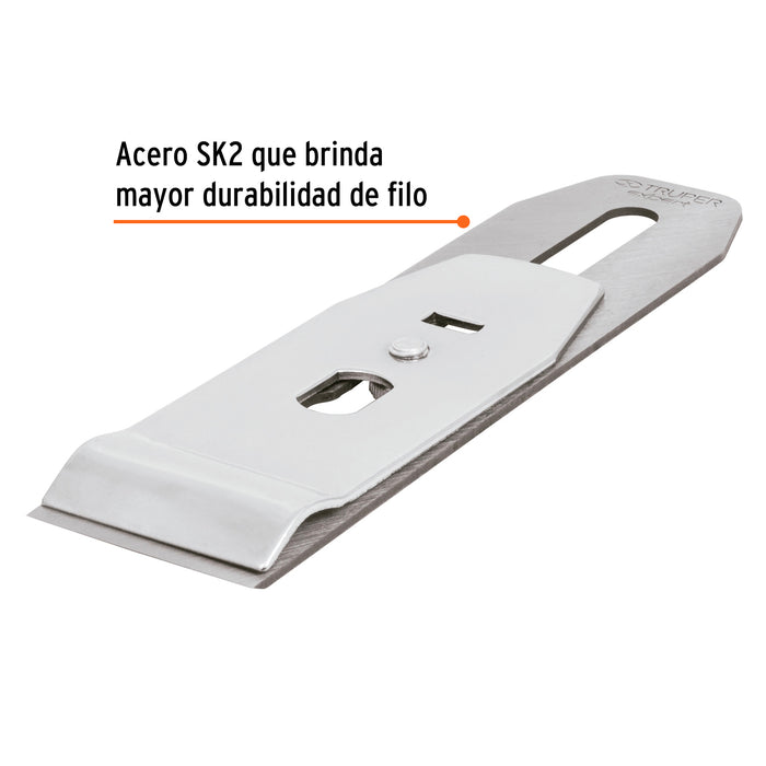 Cuchilla para cepillo madera con contrafierro 2 Truper - 2