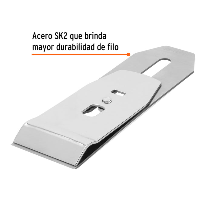 Cuchilla para cepillo madera contrafierro 2-3/8 Truper - 2