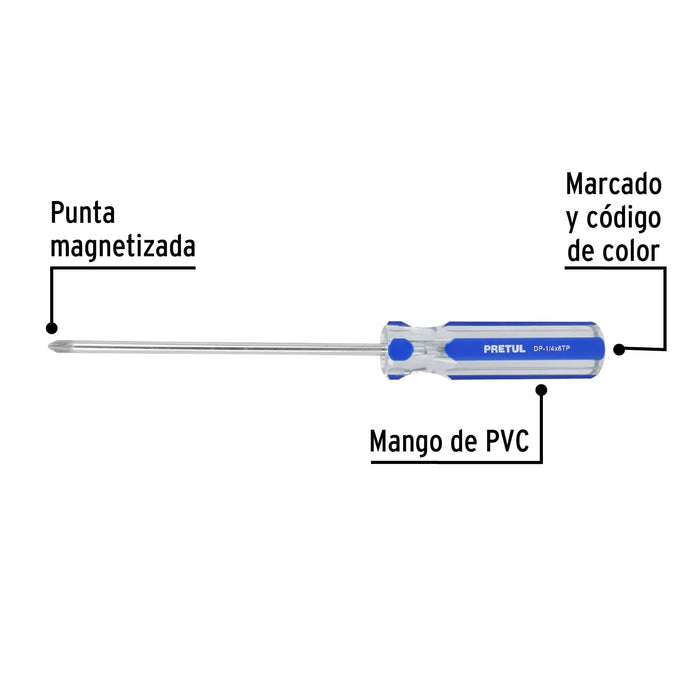 Desarmador estrella 1/4x6 Pretul - 3