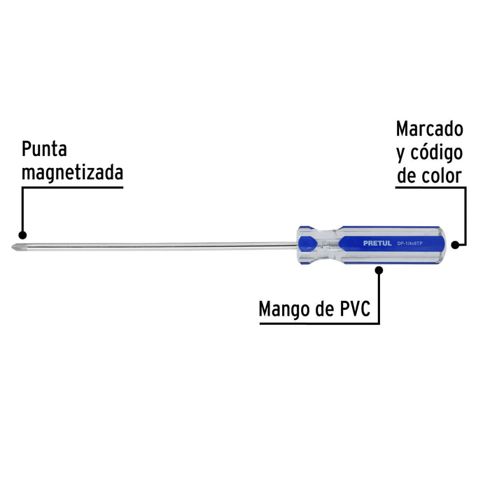 Desarmador estrella 1/4x8 Pretul - 3