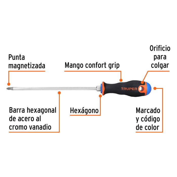 Desarmador estrella 1/4x8 Truper - 3