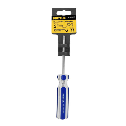 Desarmador estrella 3/16"x3" Pretul