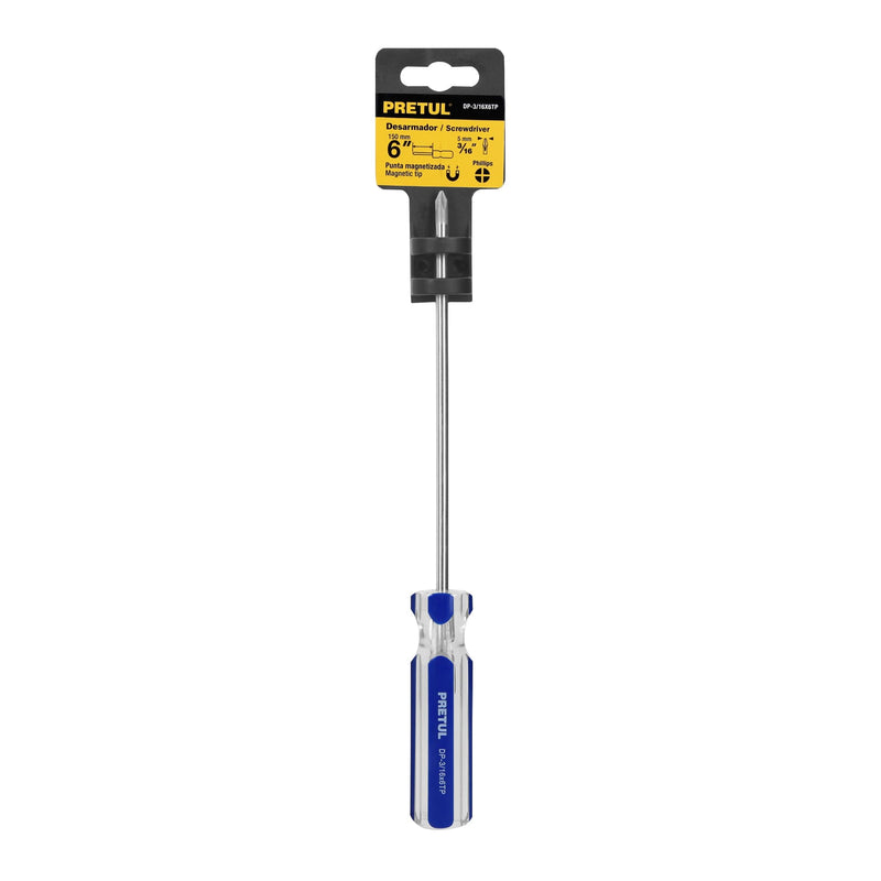 Desarmador estrella 3/16"x6" Pretul