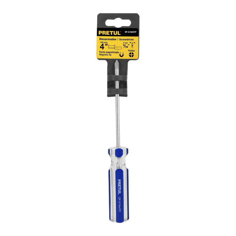 Desarmador estrella 3/16"x4" Pretul