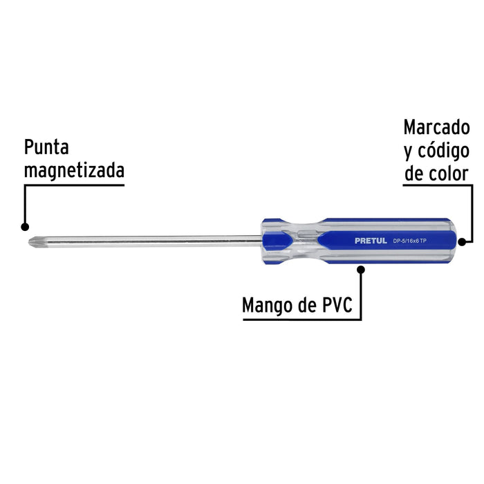 Desarmador estrella 5/16x6 Pretul - 3