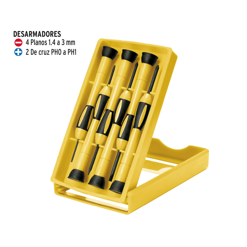 Desarmadores de precision 6 piezas Pretul