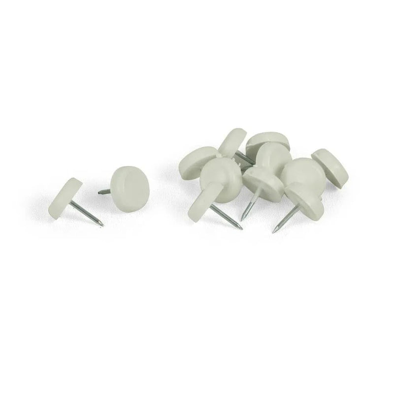 Deslizador plastico para clavar blanco x 100 unidades