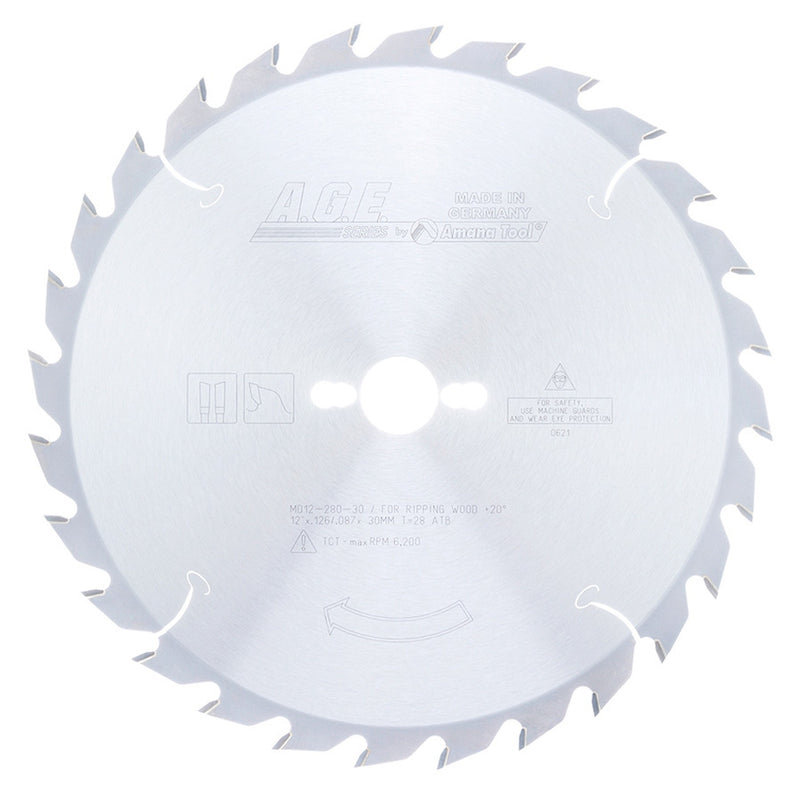 Disco de corte para madera 12" 28 dientes Age Amana - 2