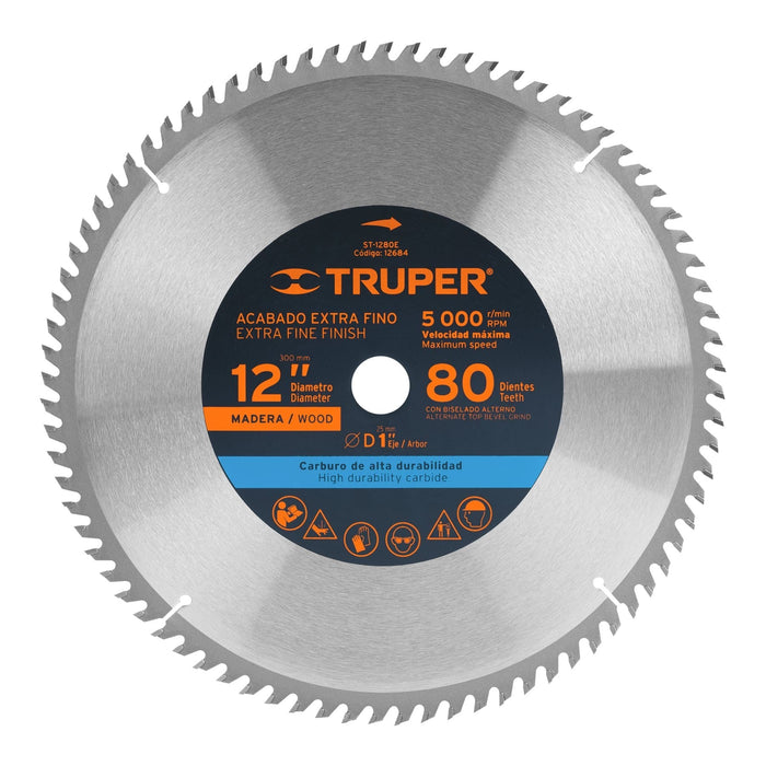 Disco de corte para madera 12" 80 dientes Truper - 1