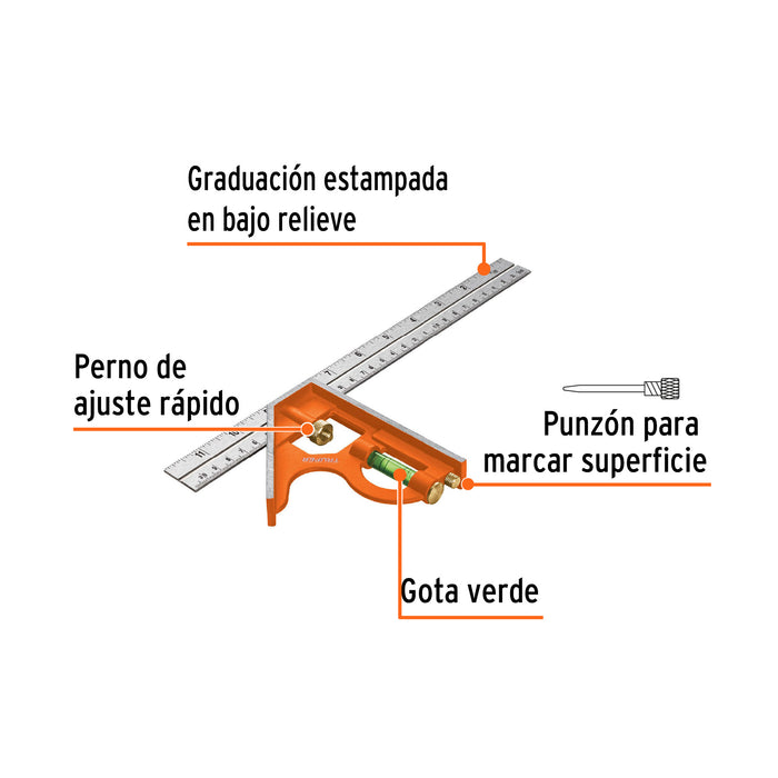 Adquiere escuadras de combinación para carpintería profesional