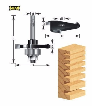 Fresa para ruteadora Corte Ranurado 3 Alas 1/4" 270-16 Timberline - 2