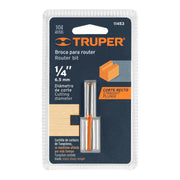 Fresa para ruteadora Recta 2 filos  1/4"x1/4"X25mm 11453 Truper - 2