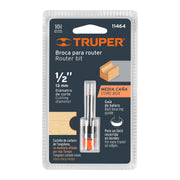 Fresa para ruteadora corte Media Caña 1/2" Con Rodaje 11464 Truper - 2