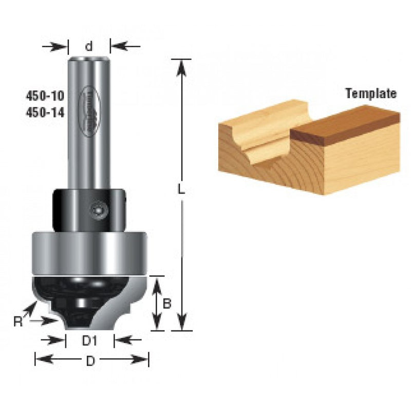 Fresa para ruteadora moldura clasica 450-10 Timberline - 3