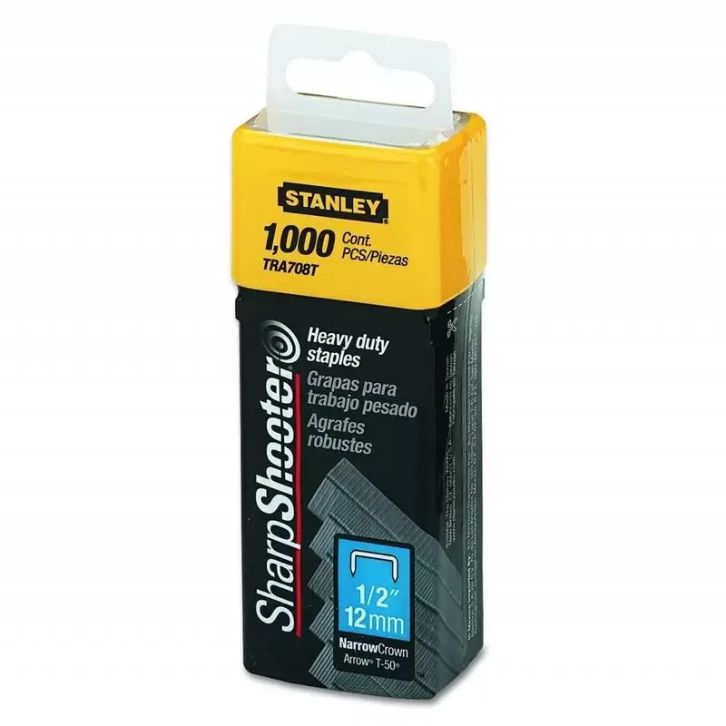 Grapa para madera 1/2" x 1000 pzas Stanley