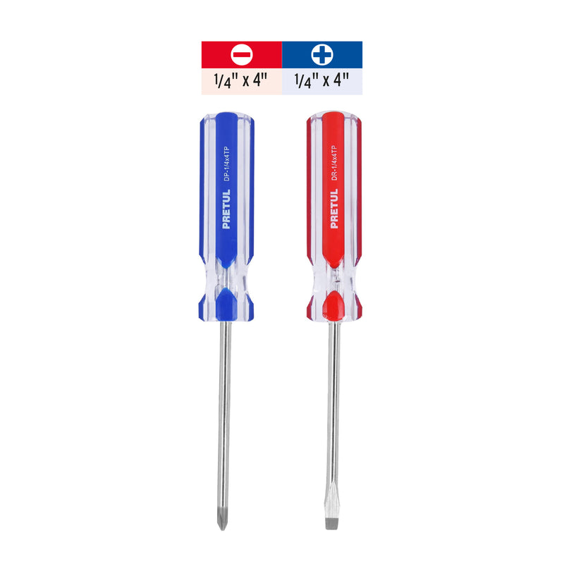 Juego de desarmadores 1/4" 2 piezas Pretul