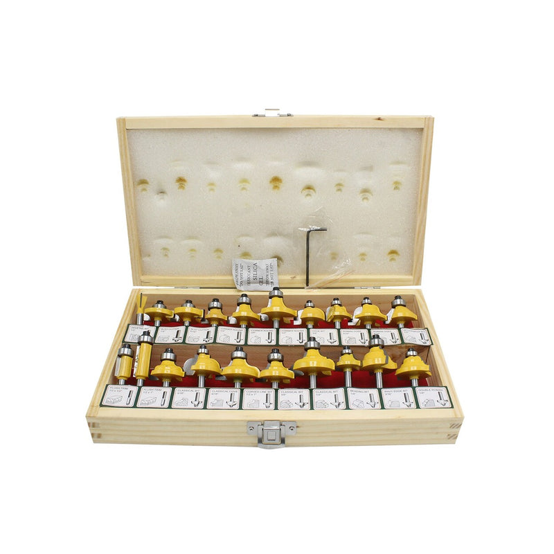 Juego de fresas para ruteadora 20 piezas Kamasa