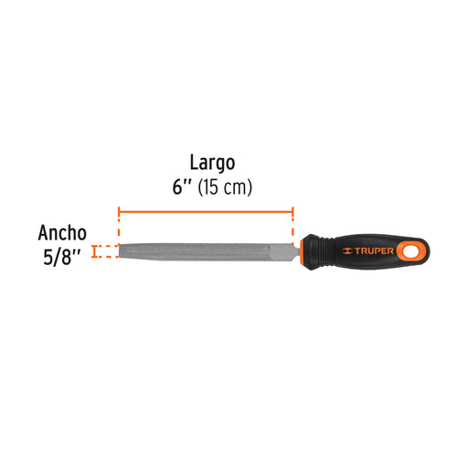 Lima media caña 6" Truper