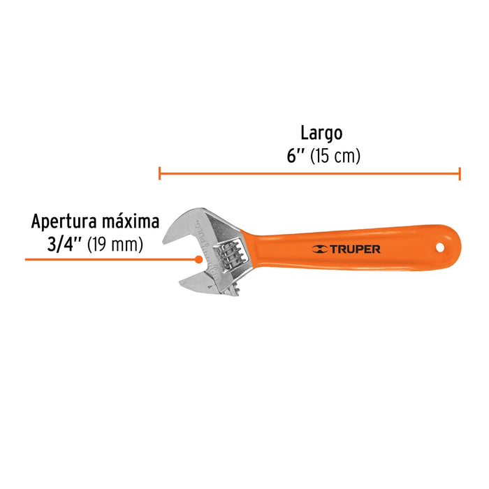 Llave francesa 6 Truper - 2