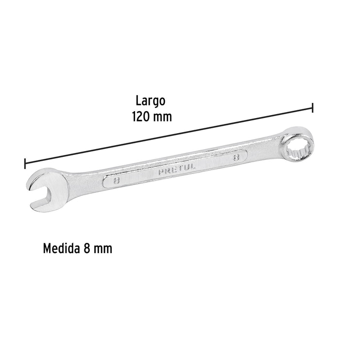 Llave mixta 8 mm Pretul - 2