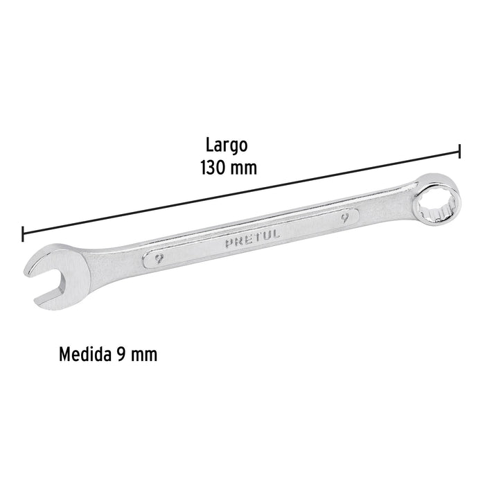 Llave mixta 9 mm Pretul - 2