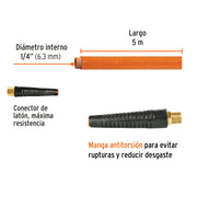 Manguera de aire para compresor 1/4x5mt Truper - 2