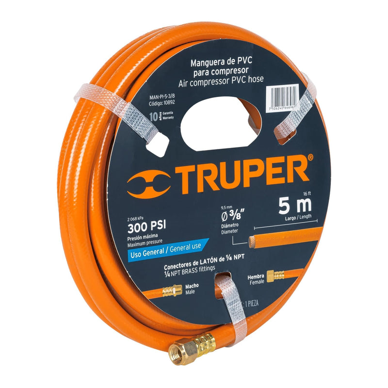 Manguera de aire para compresor 3/8x5mt Truper - 1