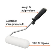 Mini rodillo de esponja 4 Truper