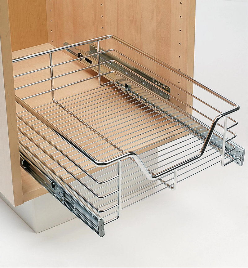 Organizador canastilla acero inoxidable extraible 50cm