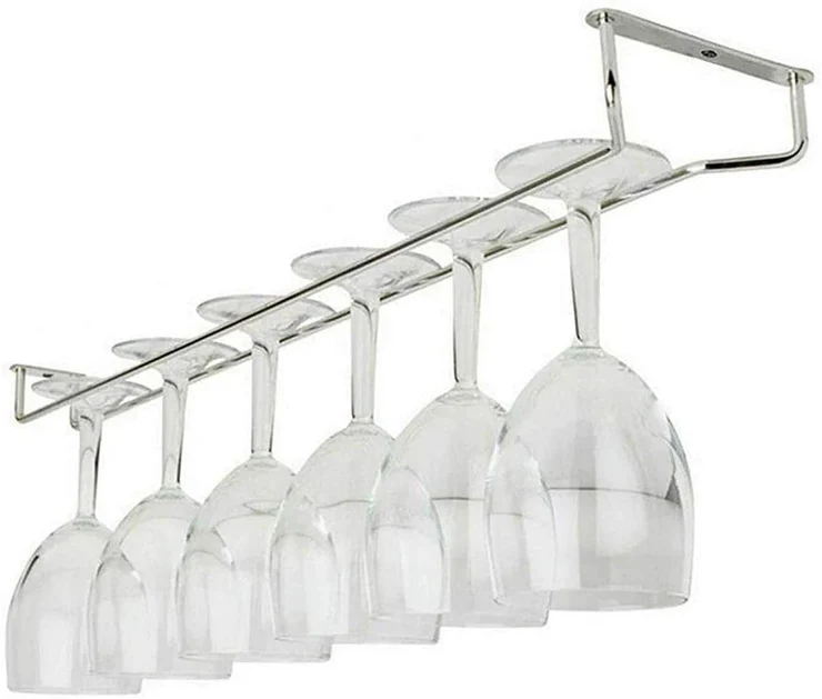 Organizador para copas acero inoxidable 1 carril