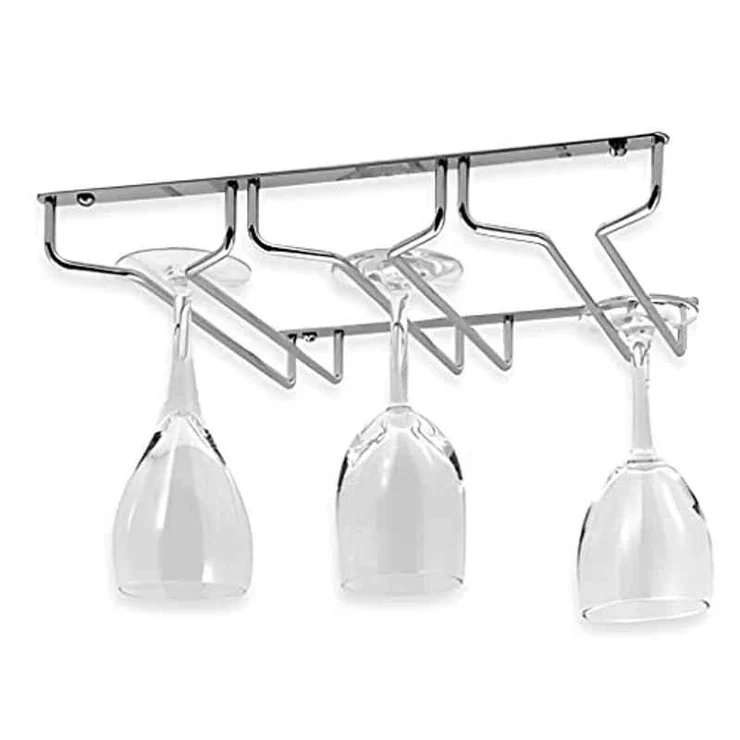 Organizador para copas acero inoxidable 3 carril