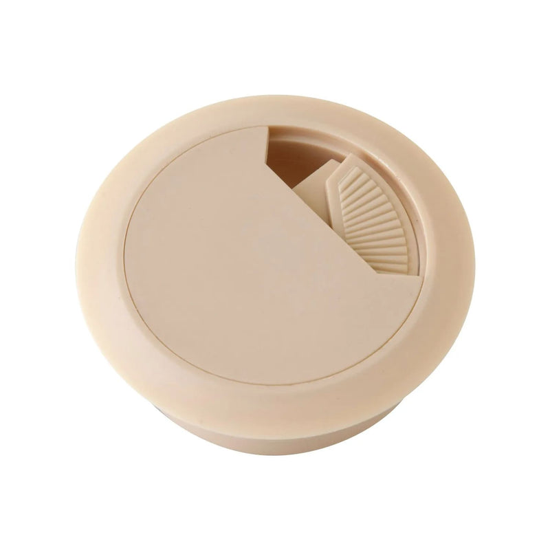 Pasacable para escritorio almendra 60mm